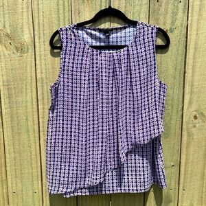 ROZ&ALI (Dress Barn) Women's Draped-Front Top, SZ L